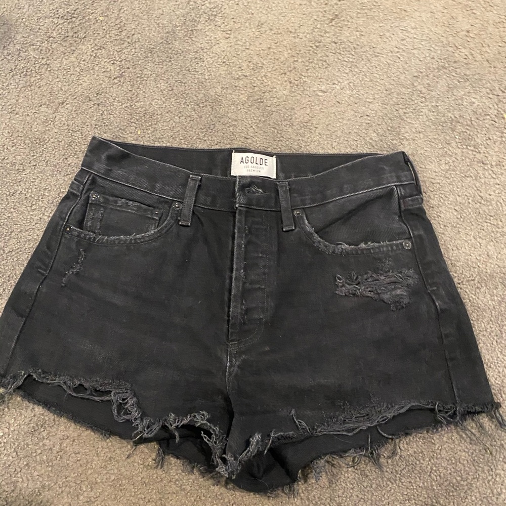 AGOLDE BLACK JEAN SHORTS SZ 26